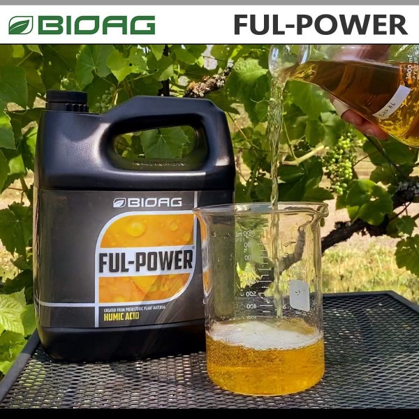 BioAg Ful-Power Liquid Organic Humic Acid Amendment | Increases Yield, Nutrient Uptake, Growth in Hydroponics, Soil, Soilless Media | Plant Food for Lawn, Hemp, Vegetables, Fruits, Flowers (2.5 gal)