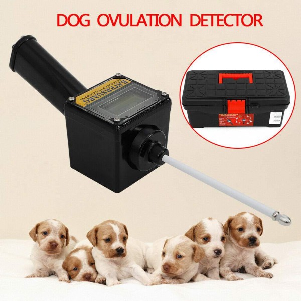 Dog Ovulation Detector Tester Automatic Pet Animal Ovulation Breeder Pregnancy Planning Canine Mating Detecting Tester Testing Machine w/Carrying Case USA Stock