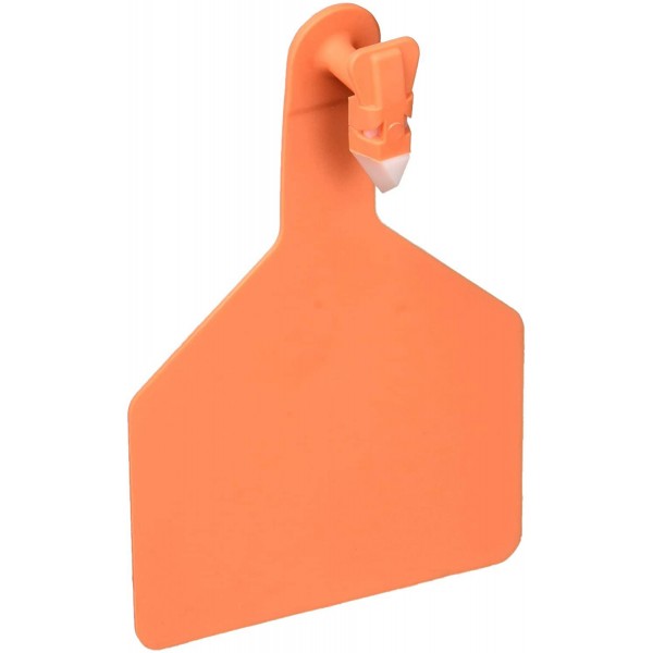 Z Tags 100 Count 1-Piece Blank Tags for Cows, Orange