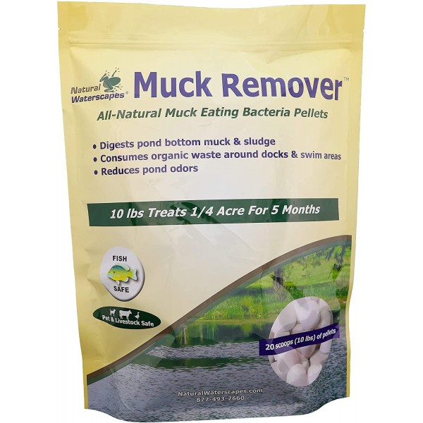 Natural Pond Cleaner Pack | Pond Clarifier Packets & Muck Reducer pellets | Farm Pond Treatment