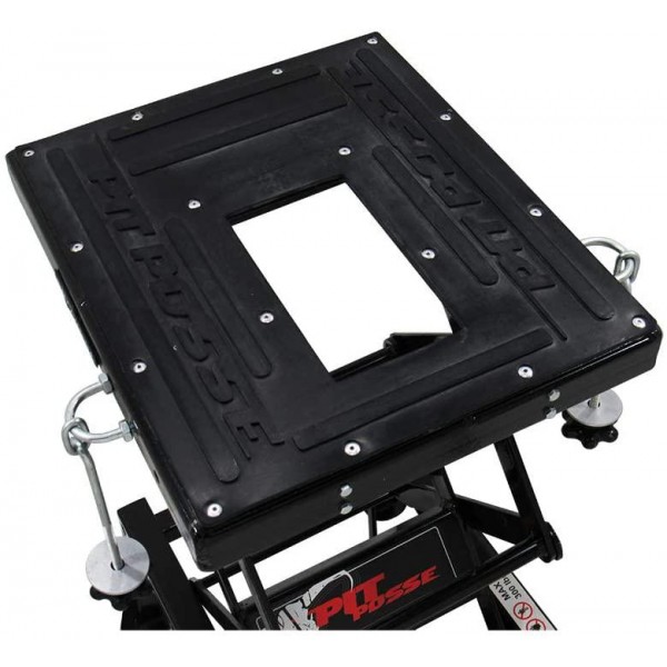 Pit Posse PP2551 Motorcycle ATV Scissor Floor Jack Lift Table Stand - 13 Inches Thru 36-Inch-High - Stable - Safe - Comfortable - 2 Years Warranty