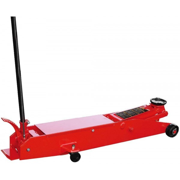 BIG RED T80501 Torin Hydraulic Heavy Duty Long Frame Service/Floor Jack with Foot Pedal, 5 Ton (10,000 lb) Capacity, Red