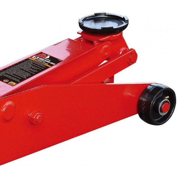 BIG RED T80501 Torin Hydraulic Heavy Duty Long Frame Service/Floor Jack with Foot Pedal, 5 Ton (10,000 lb) Capacity, Red