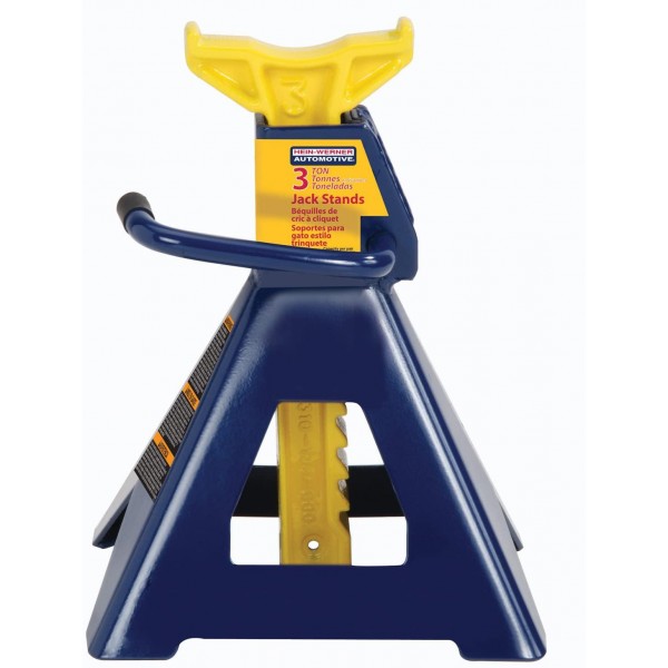 Hein-Werner HW93503 Blue/Yellow Jack Stand - 3 Ton Capacity