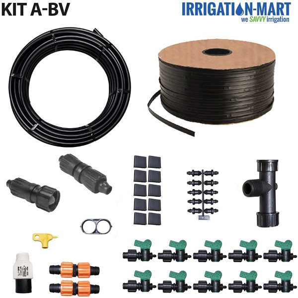 IRRIGATION-MART Garden Kit A-BV 1000ft 10 Rows Vegetables