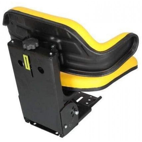 Seat Assembly - Grammer Style Vinyl Yellow Compatible with John Deere 2240 2640 2155 820 2020 2030 2950 2350 2040 3040 2755 2355 2940 2840 2150 2555 3140 2955 2440 1640 830 2750 2550 2140 1530 1020