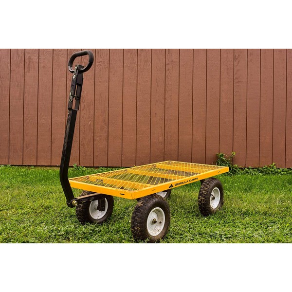 Gorilla Carts Heavy-Duty Steel Utility Cart with Removable Sides and 13