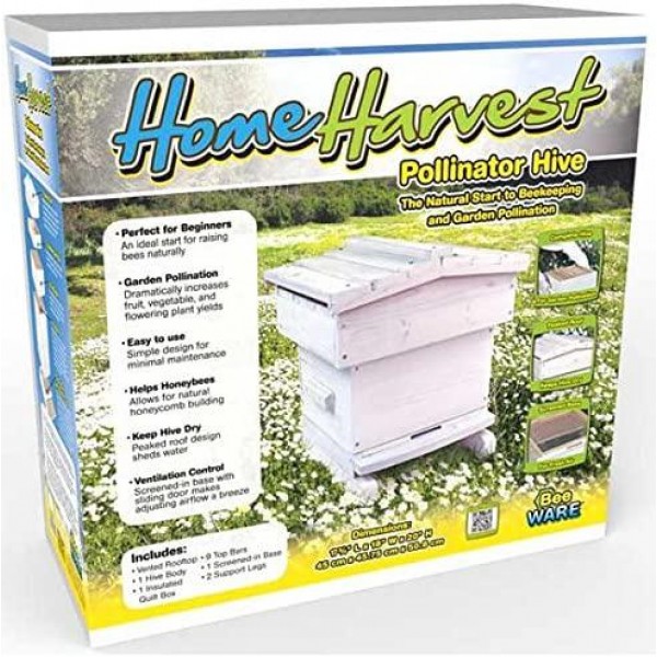 Ware Manufacturing 18002 Home Harvest Bee Pollinator Hive, White