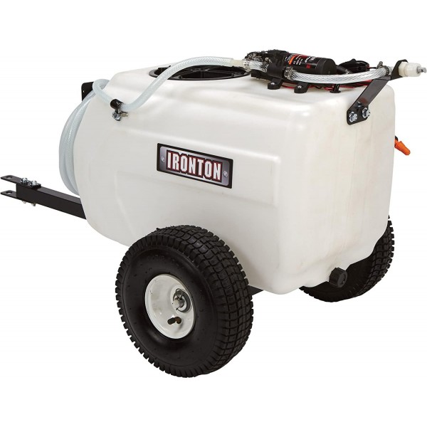 Ironton Tow-Behind Trailer Broadcast and Spot Sprayer - 13-Gallon Capacity, 1 GPM, 12 Volt DC