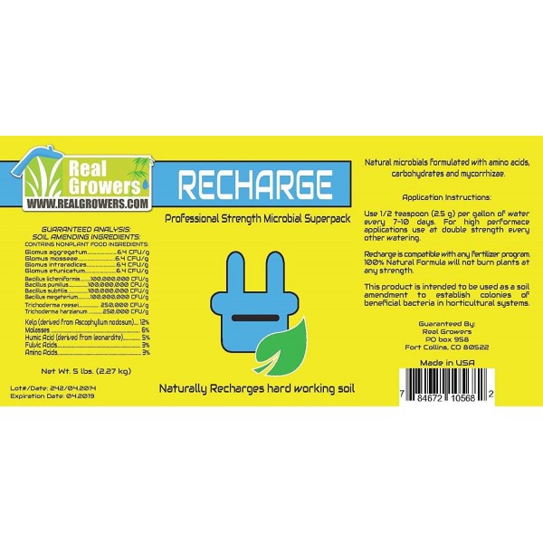 Real Growers Recharge Natural Plant Growth Stimulant (5 Pound)
