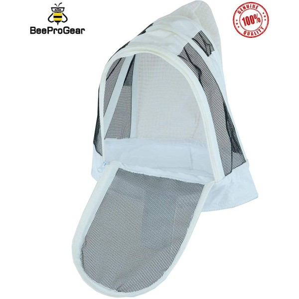 Bee Jackets JFV 3X Layers Safety - Unisex White Fabric Mesh Beekeeping Jacket - Beekeeping Fencing Veil Protective Clothing - Fully Ventilated Bee Keeping Jacket