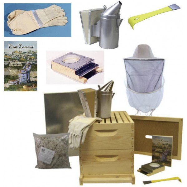 Deluxe Beehive Starter Kit - Premium Bee Hives for Beginners and Pros and All The Beekeeping Supplies You Need, 8 Frames