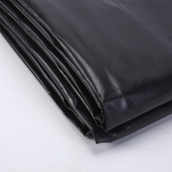 jxgzyy 20 Mil Rubber Pond Liner - 16.4 ft x 19.7 ft HDPE Black Pond Skins Liner for Fish Ponds, Streams Fountains and Water Gardens