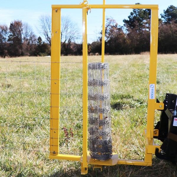Titan Distributors Inc. Category 1 3 Point Fence Stretcher and Unroller for Heavy Wire Fencing Spools