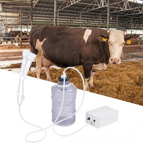 Dioche Electric System Cow Milker Electric Milking Machine, Milking Machine, Vacuum Pump Regulator Set Milk Suction Tank for Milking Machine Electric System(U.S. regulations)