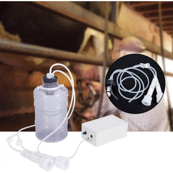 Dioche Electric System Cow Milker Electric Milking Machine, Milking Machine, Vacuum Pump Regulator Set Milk Suction Tank for Milking Machine Electric System(U.S. regulations)
