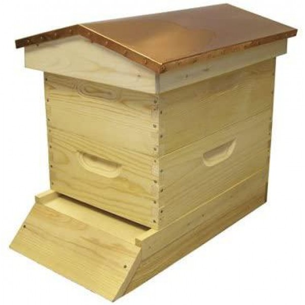 Bee Hive - Standard Garden Hive (Fully Assembled) - Perfect Copper Top Beehive for Beginners and Pro Beekeepers. Just Add Honey Bees, Easy-to-Lift Wood Beehives. Quality Guaranteed or Your!