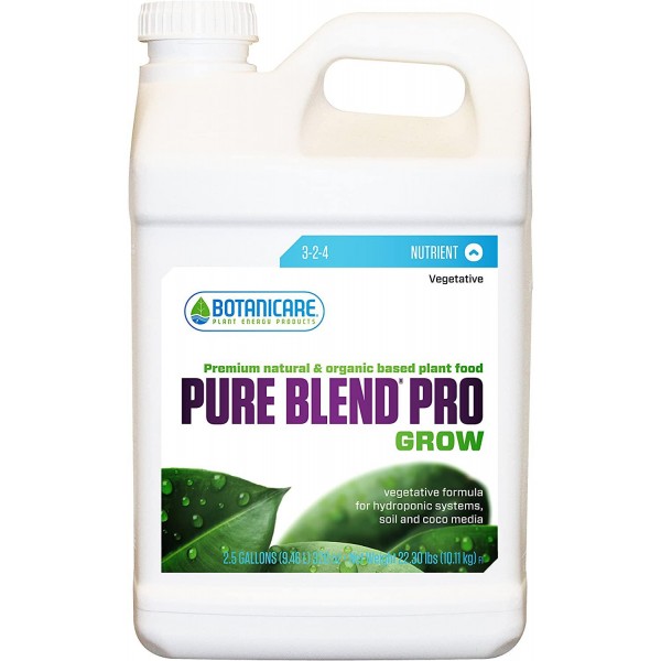 Botanicare BCPBPG2.5 Pure Blend Pro Soil Growing Nutrient, 2.5-Gallon