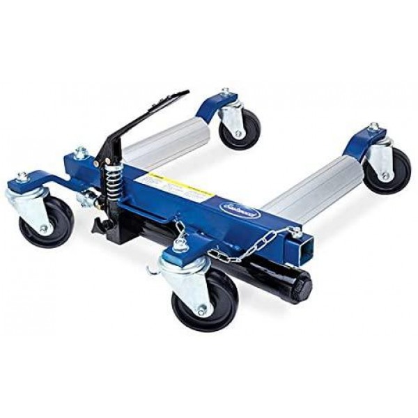 Eastwood Auto Moving Portable Wheel Dolly Hydraulic Foot Pump Hand Truck Heavy Duty Positioning Tire Lift 2 Piece Set