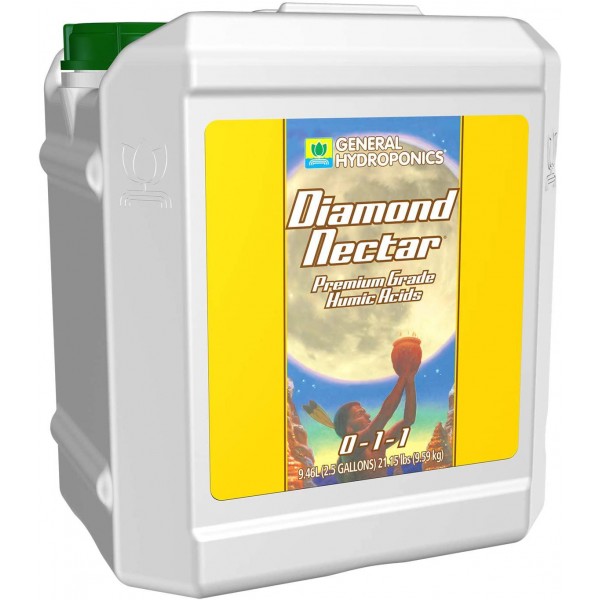 General Hydroponics HGC732170 Diamond Nectar 0-1-1 Premium Grade Humic Acid for Soil, Soilless Mixes, Coco & Hydroponics 2.5-Gallon