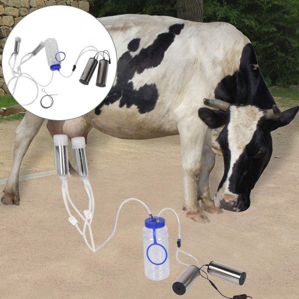 Yutiny 2L Electric Milking Machine Cow Sheep Breast Pump Portable Milking Machine Goat Sheep Milker Cattle Cow Milking Kit