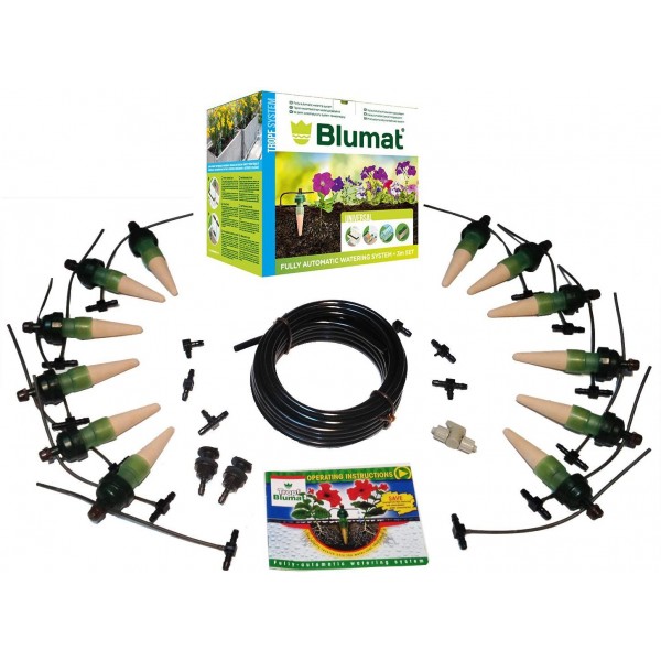 Blumat TROPF Medium Deluxe Irrigation Kit (12 Pack), Water Up to 12 Plants | Automatic Watering System | Garden, Patio, Hanging Baskets, Raised Bed, Greenhouse | Sustainable Outdoor System
