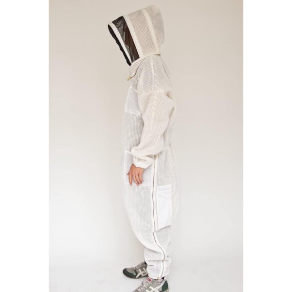 Ultra Breeze Large Beekeeping Suit with Veil, 1-Unit, White