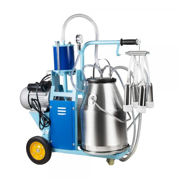 Enshey Milking Machine - Electric Milking Machine Milker for Farm Cows Bucket 110V 25L 304 Stainless Steel Bucket (Shipping from USA)