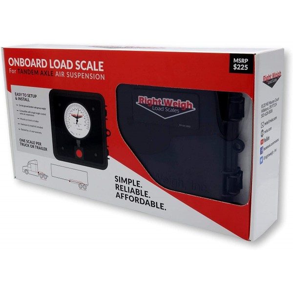 Right Weigh 310-54-RK Onboard Load Scale Kit for Tandem Axle Air Suspensions