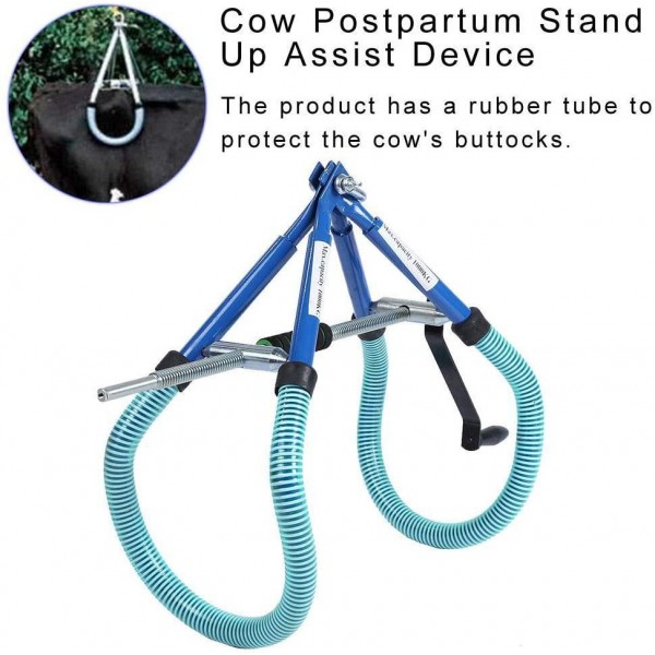 Adjustable Cow Stand Cow Hip Lift, Stainless Steel Farm Animal Support Supplies for Emergencies Ob Calving Milking Birthing