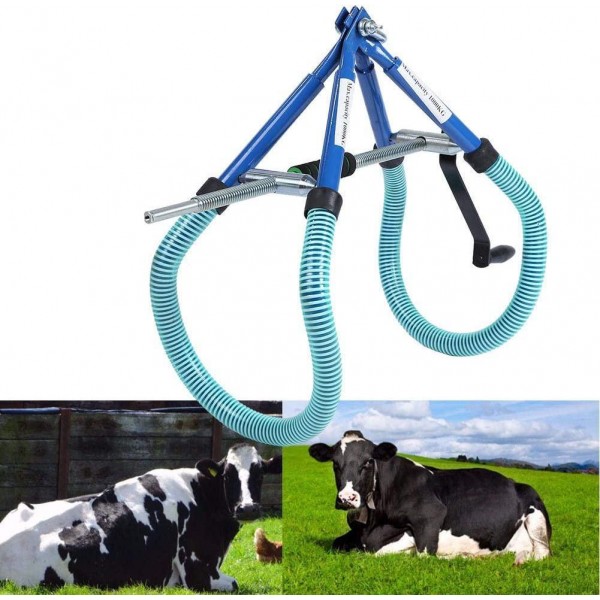 Adjustable Cow Stand Cow Hip Lift, Stainless Steel Farm Animal Support Supplies for Emergencies Ob Calving Milking Birthing