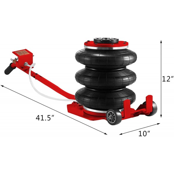 Bestauto Pneumatic Car Jack 6600lbs Heavy Duty Air Jack Lifting Height Up to 16 Inch