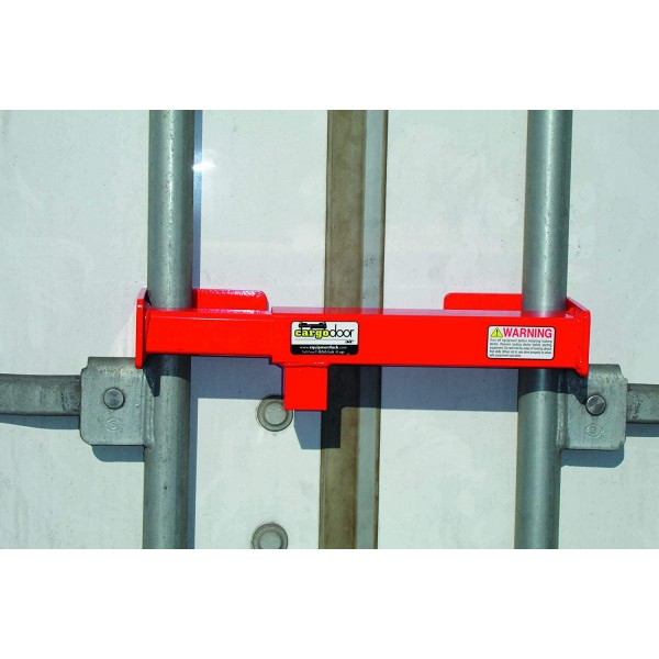 Cargo Door Lock CDL - Steel Cargo Door Lock - Truck Accessories & Storage - Maximum Security Door Lock - for Semi Trailer Trucks & Containers - Safety Red