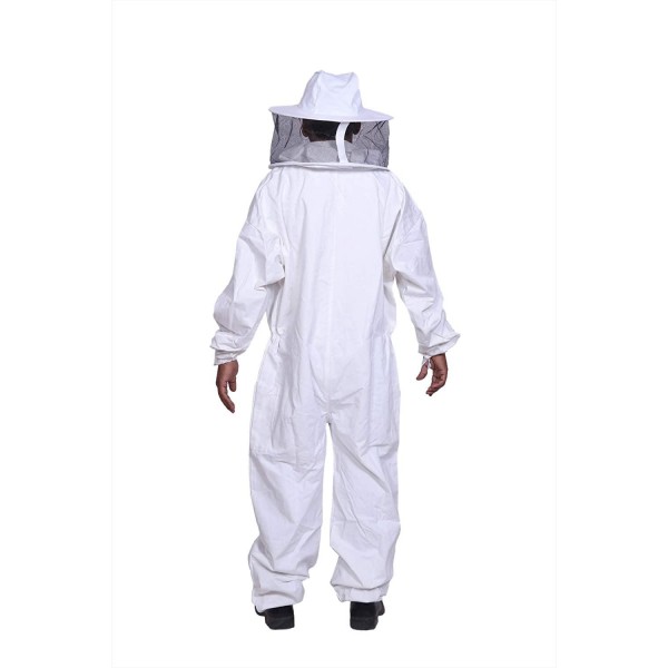 BEEATTIRE Bee Suit with Round Hood - Cotton Thick Sting-Less Protection Pro Beekeeper Suit Beekeeper Costume Adult bee Keeper Costume Beekeeping Suit bee Keeper Suit YKK Zippers (2XL)
