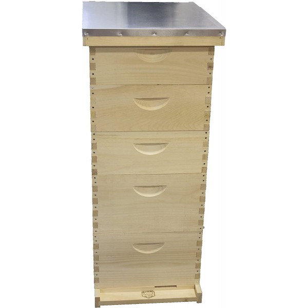Happybuy H105 Bee Hive Langstroth Kit Without 5 10-Frame 1 Deep and 4 Medium Box Beehive Fra, Frame (8-Frame Available)