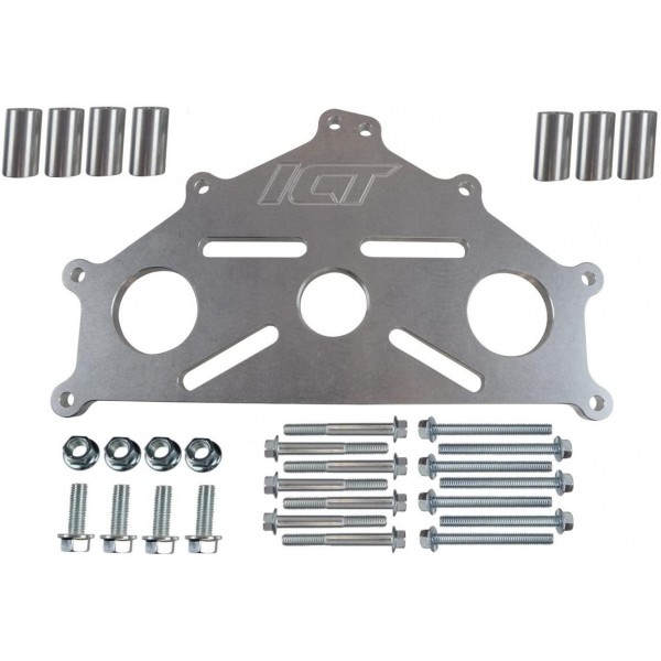 ICT Billet Engine Safe Stand Adapter Plate Chevy LS1 Duramax BBC SBC LS Heavy Duty Support 551897