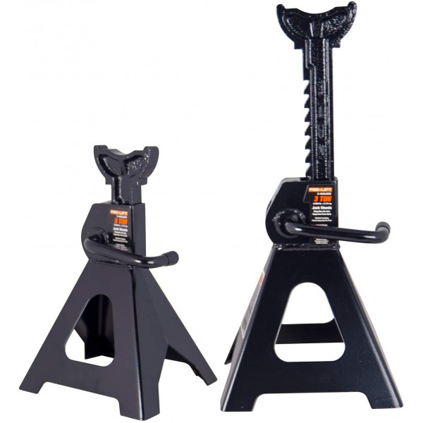 Pro-LifT G-4630JSCB 3 Ton Heavy Duty Floor Jack/Jack Stands and Creeper Combo - Great for Service Garage Home Uses - Black