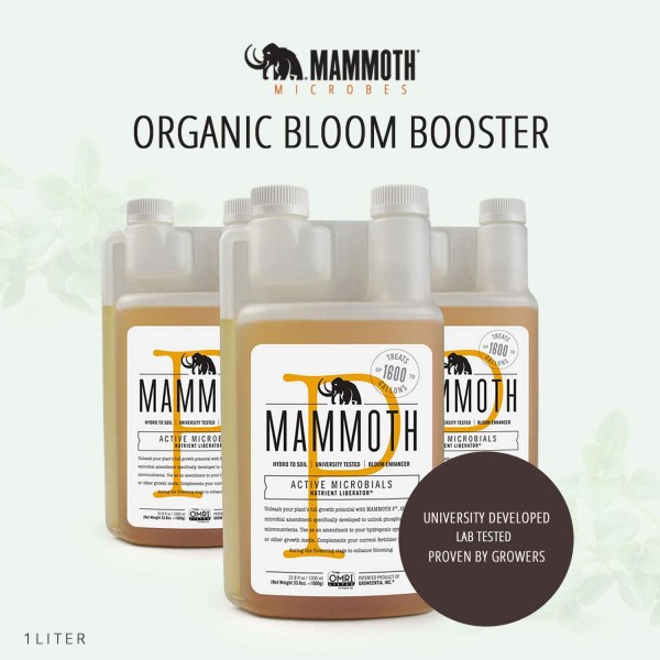 Mammoth Microbes Organic Bloom Booster | Hydroponic Nutrient (1 Litre -1000ml) | University Developed and Growers Approved
