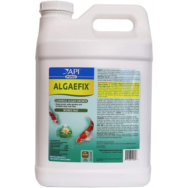 API POND ALGAEFIX Algae control, Effectively controls Green water algae, String or Hair algae and Blanketweed, Use as directed when algae blooms and as regular care