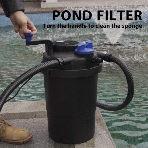 VIVOHOME Pressurized Biological Pond Filter with 13-watt UV Sterilizer Light, Up to 2100 Gallons, ETL Listed
