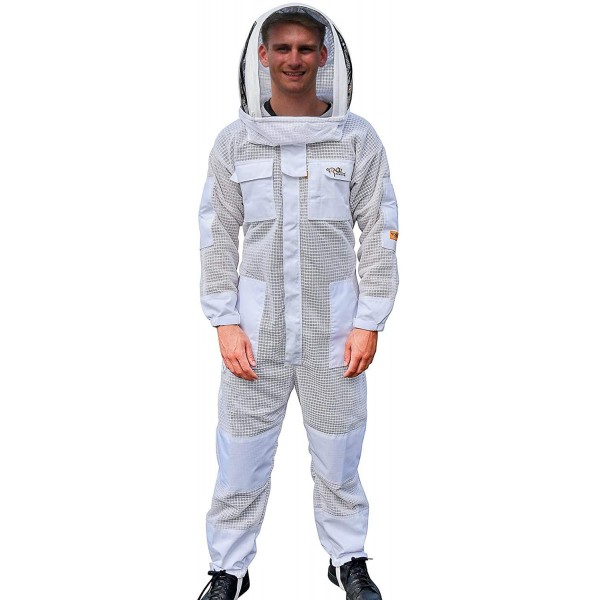Oz Armour Beekeeping Suit Ventilated Super Cool Air Mesh with Fencing & Round Brim Hat (Medium)