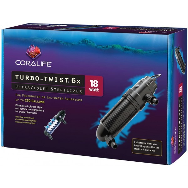 Coralife Turbo Twist UV Sterilizer, 6X