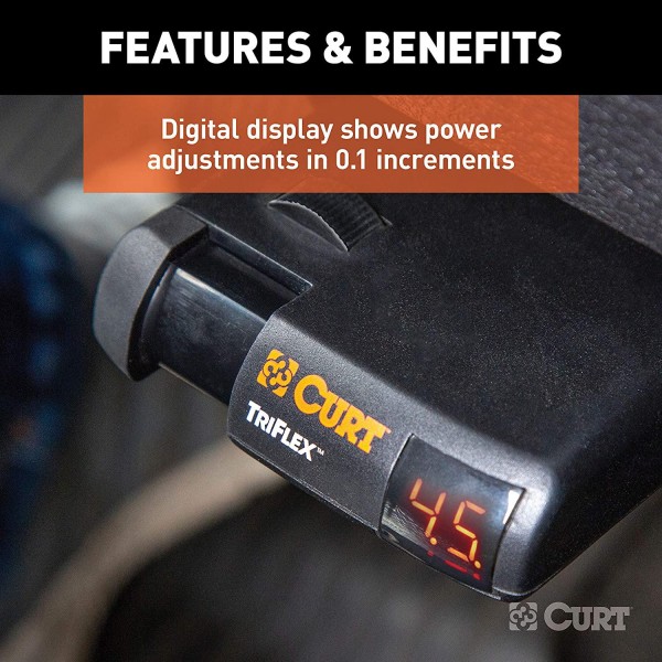 CURT 51140 TriFlex Electric Trailer Brake Controller, Proportional