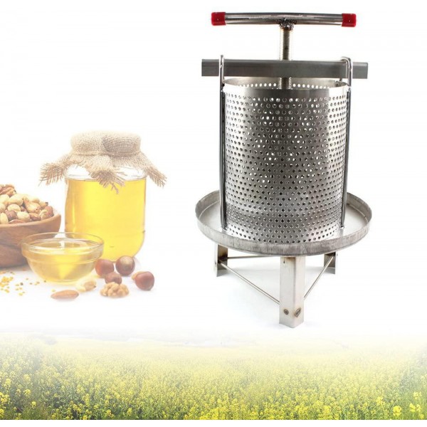 GDAE10 Manual Honey Press Wax Presser 304# 201# Stainless Steel Household Beekeepin for Beekeeping Agriculture Vertical Stripe