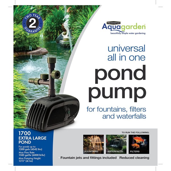 Aquagarden Pond Pump | Submersible Pump | Universal For Fountain Filters and Waterfalls | All in One Solution