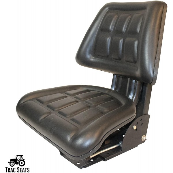 Black TRIBACK Style Tractor Suspension SEAT FITS International Harvester IH 454, 464 574 584 TRAC SEATS Brand (Same Day Shipping - Delivers in 1-4 Business Days)
