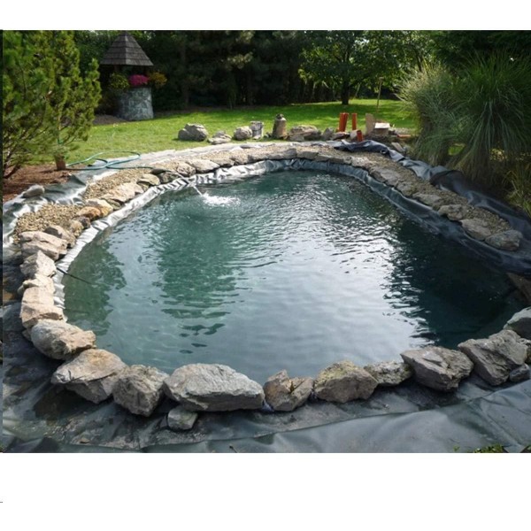 Deep Touch PRO Grade 45 mil 10 ft x 15 ft HDPE Pond Liner Pond Skins for Fish Pond, Garden Pond, Koi Ponds, Water Gardens and Fountains