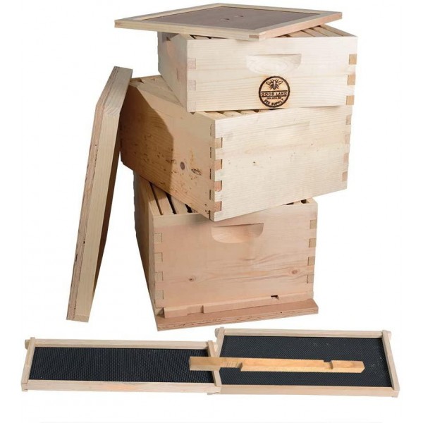 GoodLand Bee Supply GL-2B1SK-ER Beekeeping Double Deep Box Beehive Kit