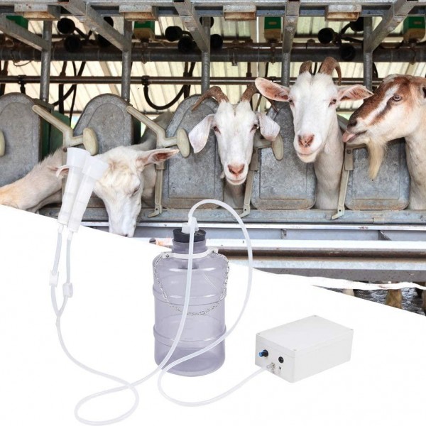 Dioche Milking Machine, Eco-Friendly Electric Milking Machine Goat Milker, Milk Suction Tank for Goat Milking Machine Milking Kit(U.S. regulations)