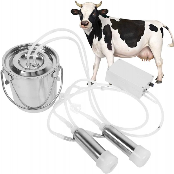 FOTABPYTI 3L Gentle Suction Electric Milking Machine, Milking Tools, Cow Farm Tools Cattles for Milking Machine(U.S. regulations)